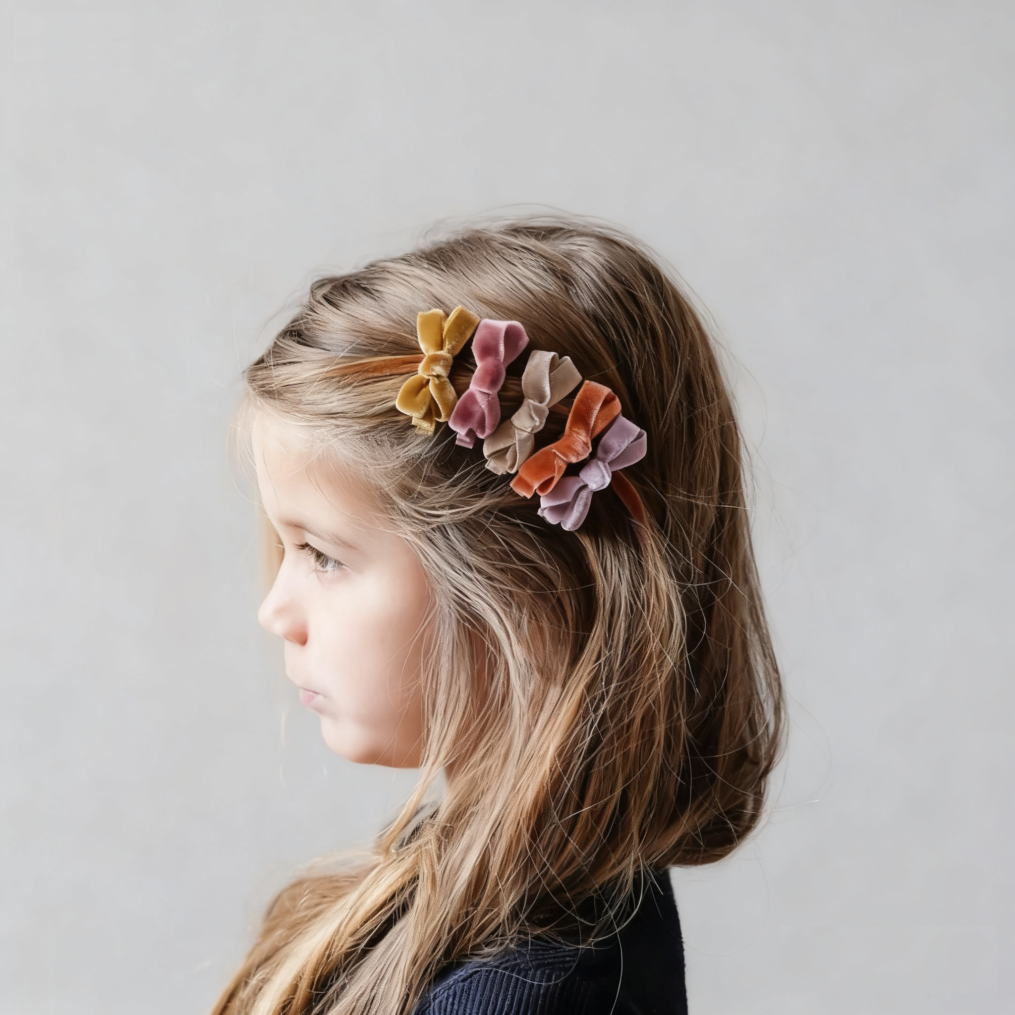 Velvet Ribbon bow Hair Clip