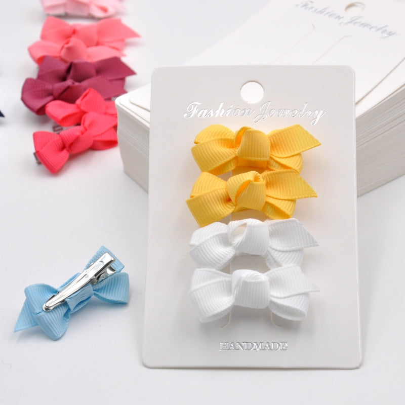 Mini Grosgrain Ribbon Bow Snap Clips: Baby Girl Hair Accessories