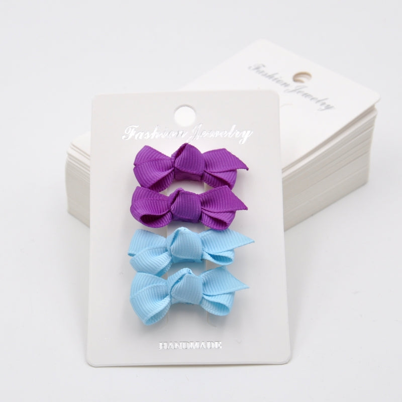 Mini Grosgrain Ribbon Bow Snap Clips: Baby Girl Hair Accessories