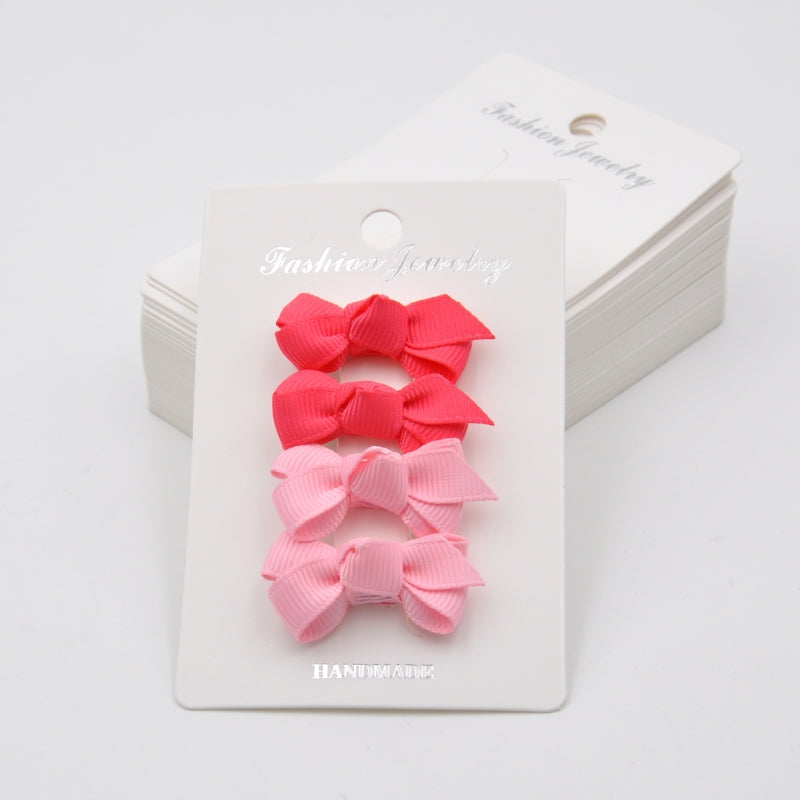 Mini Grosgrain Ribbon Bow Snap Clips: Baby Girl Hair Accessories
