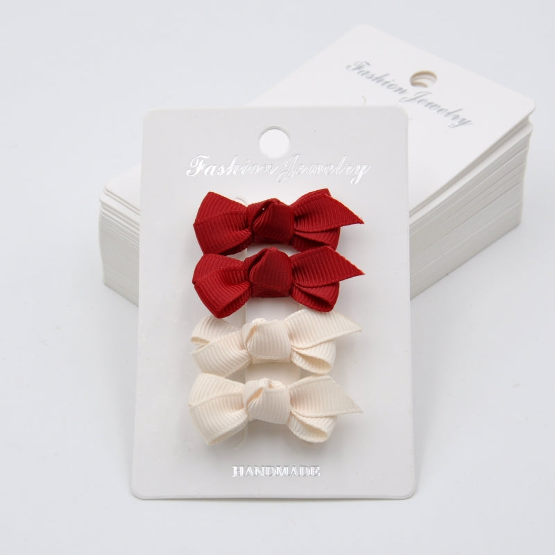 Mini Grosgrain Ribbon Bow Snap Clips: Baby Girl Hair Accessories