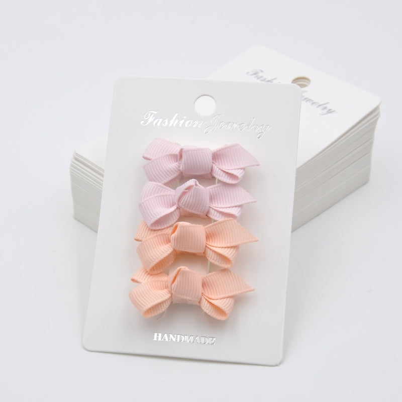 Mini Grosgrain Ribbon Bow Snap Clips