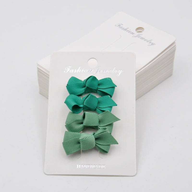 Mini Grosgrain Ribbon Bow Snap Clips