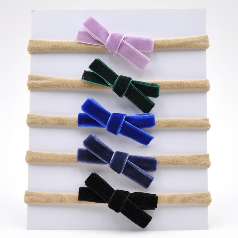 Velvet Ribbon Bow baby Headband