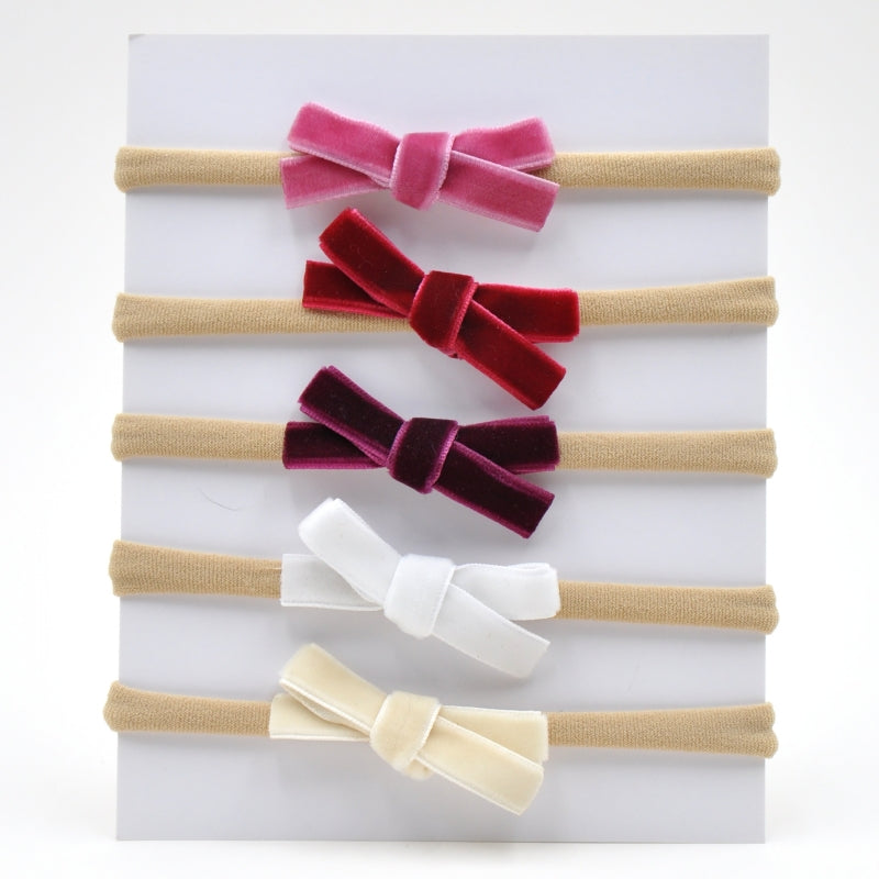 Velvet Ribbon Bow baby Headband