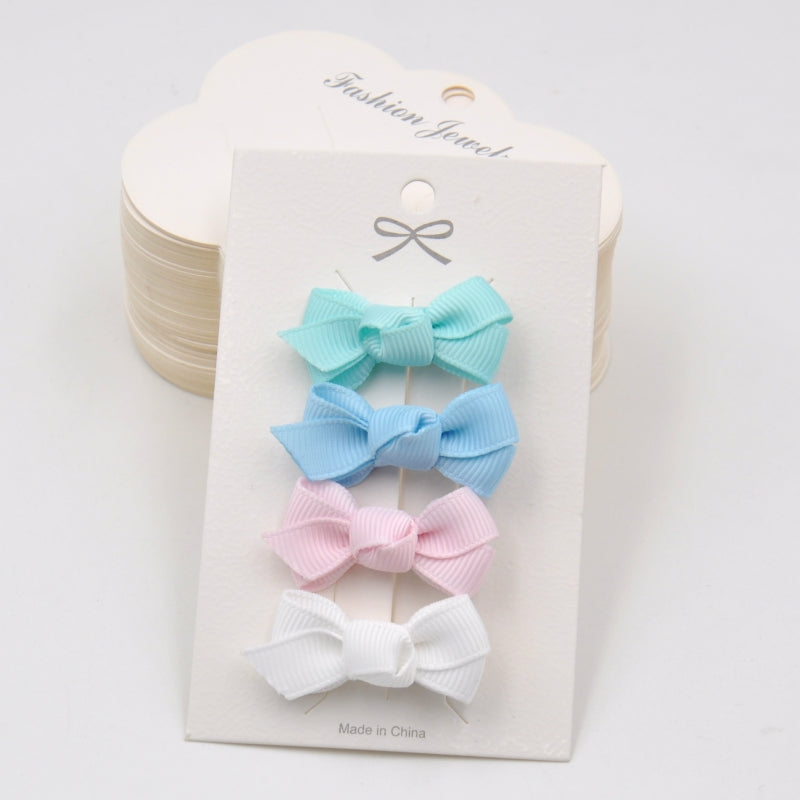 Mini Grosgrain Ribbon Bow Snap Clips