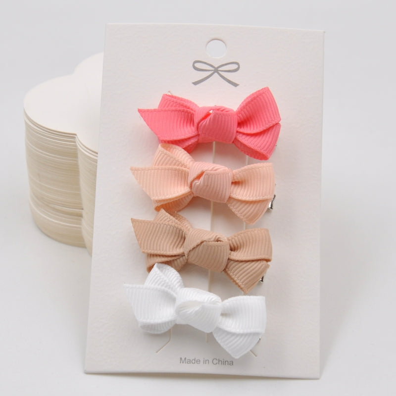 Mini Grosgrain Ribbon Bow Snap Clips