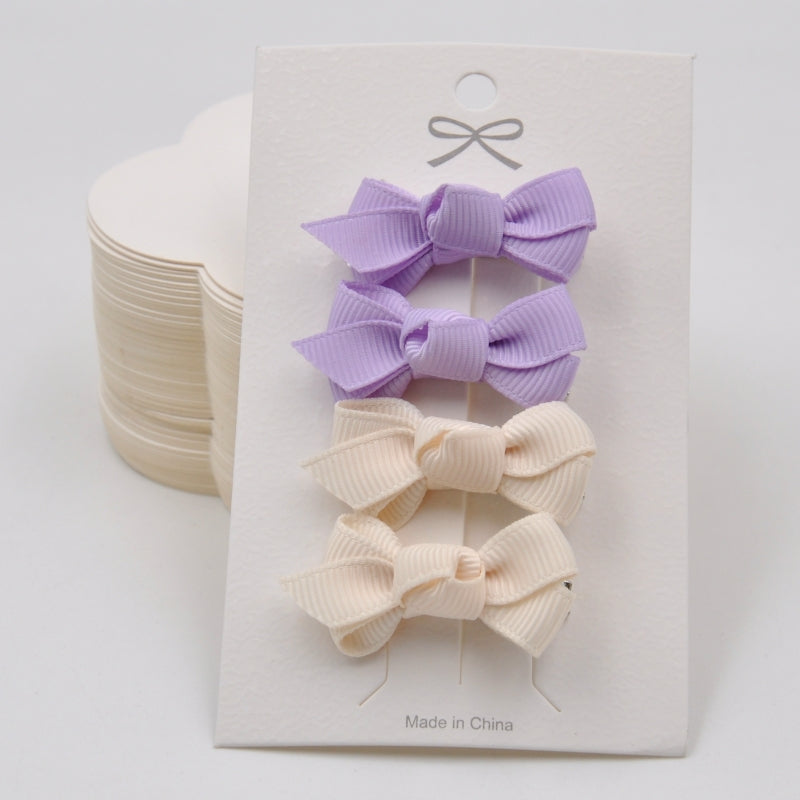 Mini Grosgrain Ribbon Bow Snap Clips