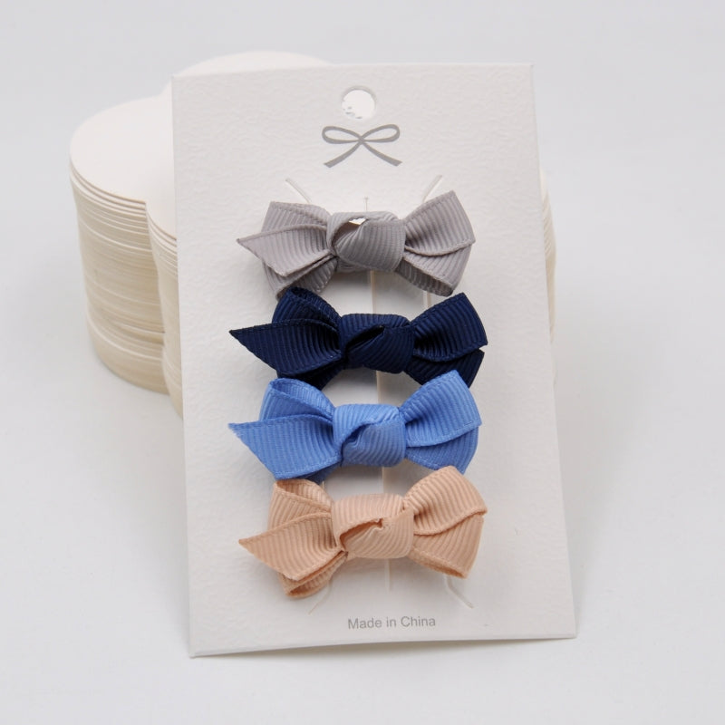 Mini Grosgrain Ribbon Bow Snap Clips