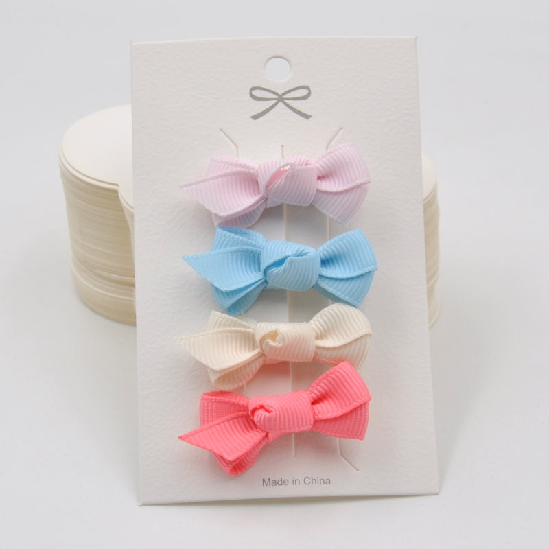 Mini Grosgrain Ribbon Bow Snap Clips