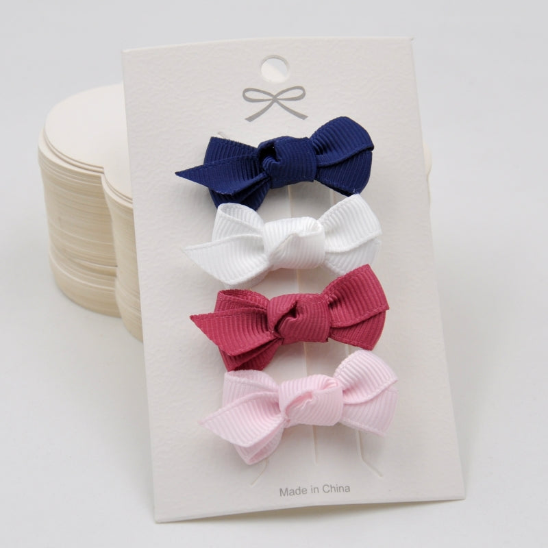 Mini Grosgrain Ribbon Bow Snap Clips