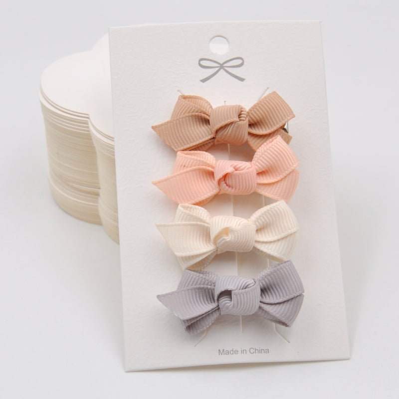 Mini Grosgrain Ribbon Bow Snap Clips