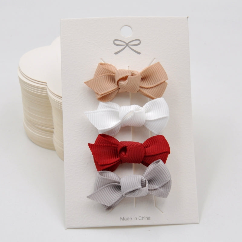 Mini Grosgrain Ribbon Bow Snap Clips