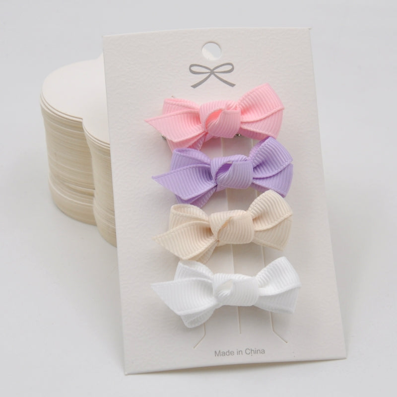 Mini Grosgrain Ribbon Bow Snap Clips