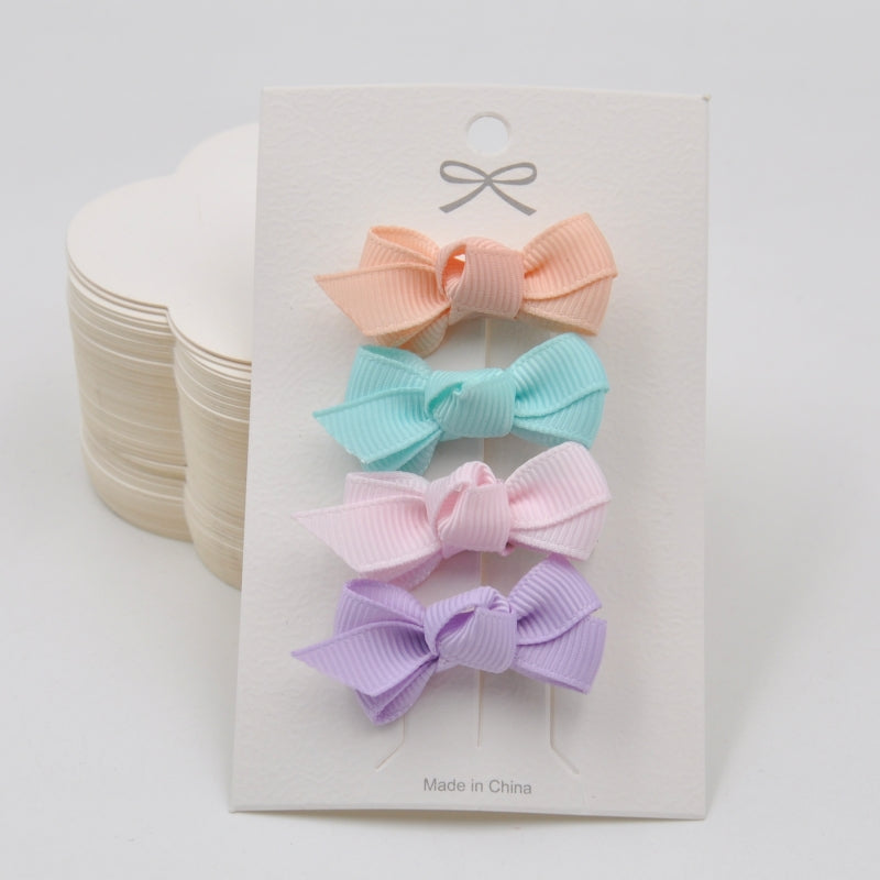 Mini Grosgrain Ribbon Bow Snap Clips