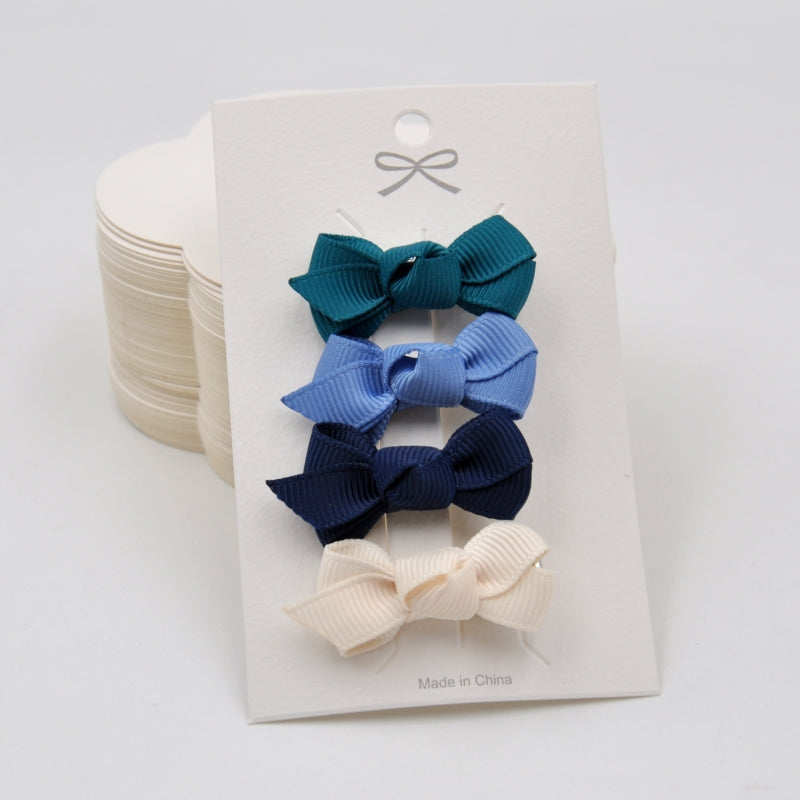 Mini Grosgrain Ribbon Bow Snap Clips