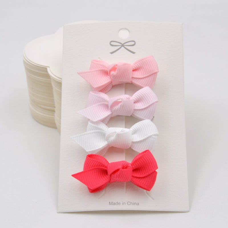Mini Grosgrain Ribbon Bow Snap Clips