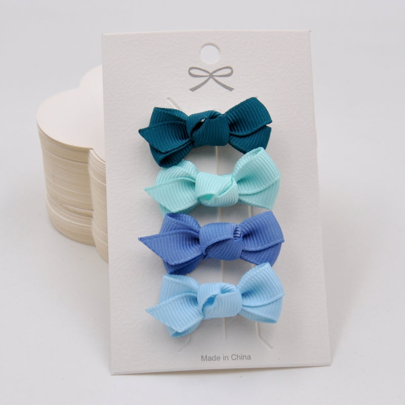 Mini Grosgrain Ribbon Bow Snap Clips