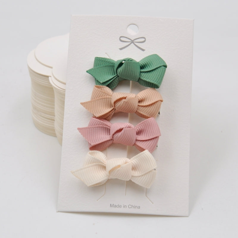 Mini Grosgrain Ribbon Bow Snap Clips